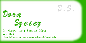 dora szeicz business card